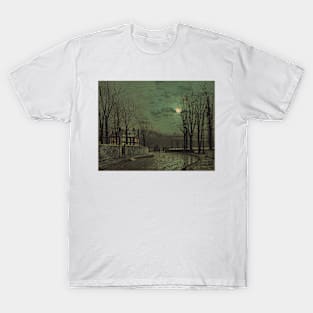 November Moonlight by John Atkinson Grimshaw T-Shirt